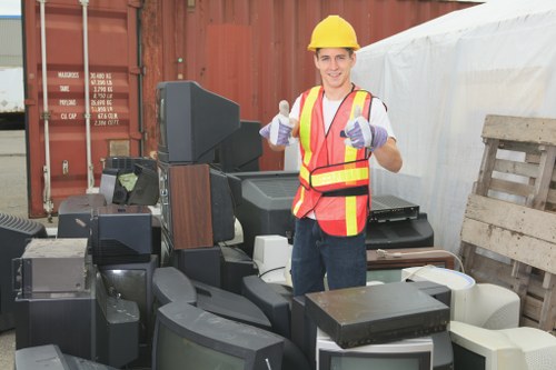 Professional business waste management team